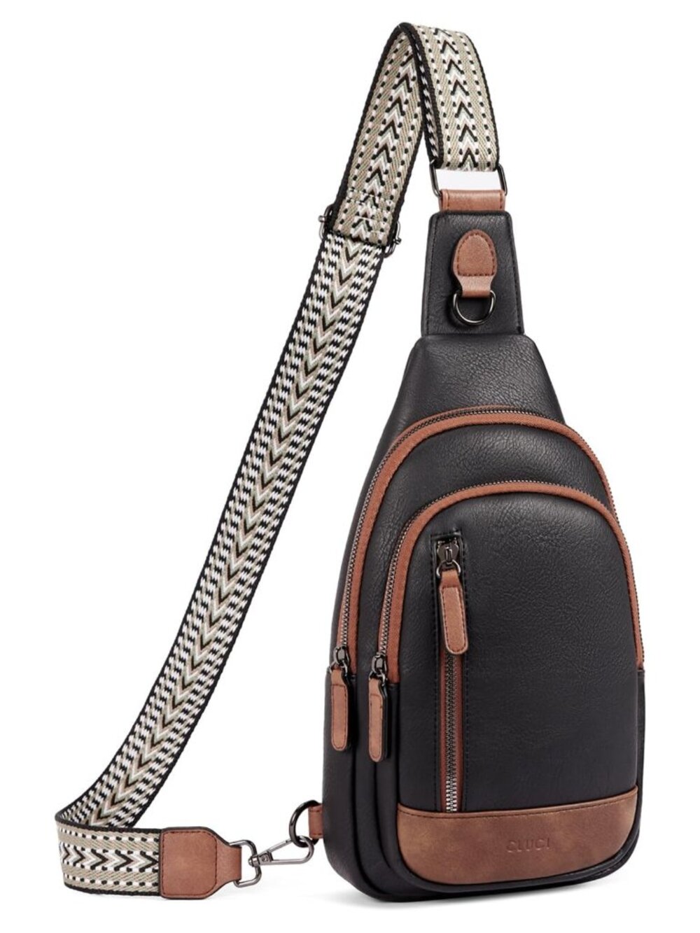 Faux Leather Sling Crossbody Bag Anti-Theft Women's Travel Backpack
